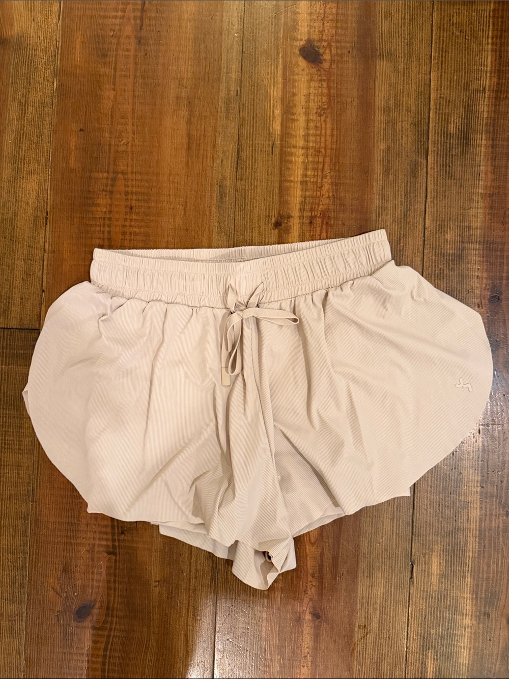 JoyLab Beige Elastic Waist Athletic Shorts